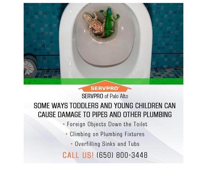 Some ways children can cause damage to plumbing
